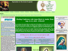 Tablet Screenshot of greenscapular.org