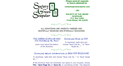 Desktop Screenshot of greenscapular.com